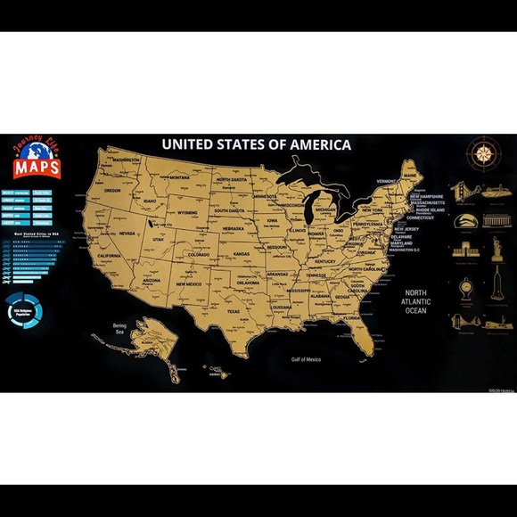 Large World Scratch Off Map with Extras - Picture 7 of 10